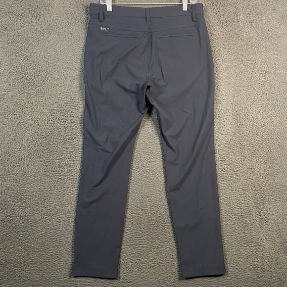 BYLT Pants Mens Medium (Fits 33x31) Blue Slim Fit Everyday Pant Stretch Casual - Picture 6 of 15